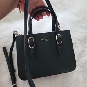 Kate Spade Green Small Triple Gusset Satchel Bag See Pics & Description